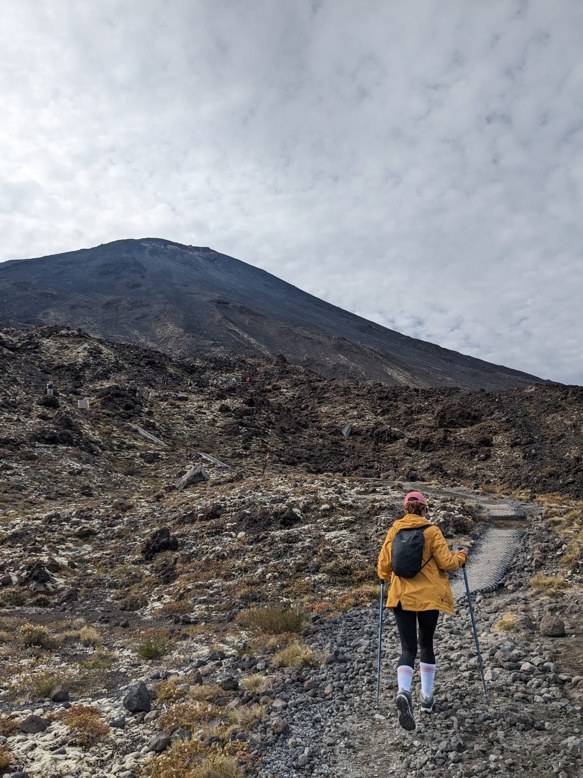 Jane on the Tongariro Alpine Crossing, New Zealand